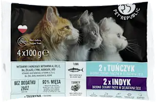 PetRepublic Sterilised mix smaków w sosie 100 g × 4
