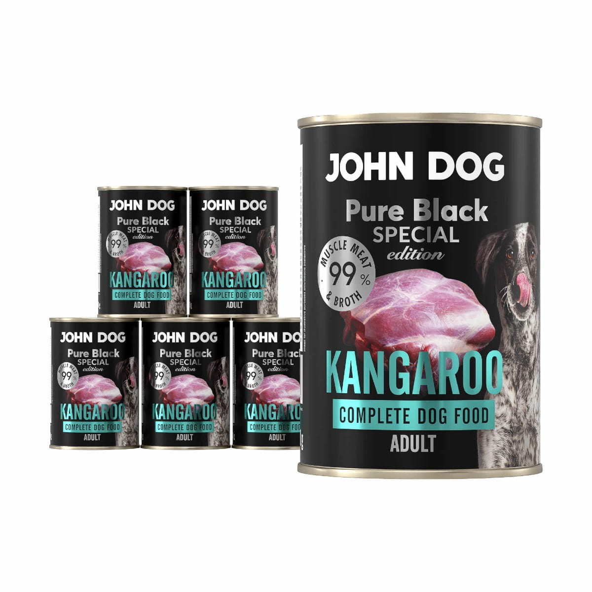 John Dog Pure Black kangur 400 g × 6