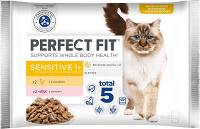 Perfect Fit Sensitive mix smaków w sosie adult 85 g × 4