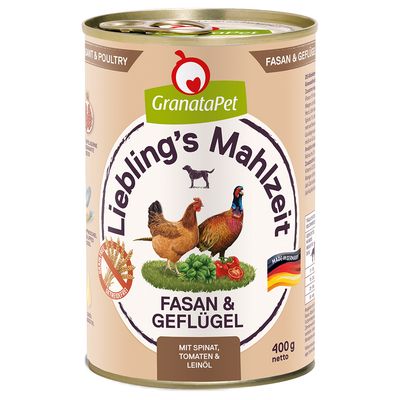 GranataPet Liebling's Mahlzeit bażant, drób adult 400 g × 6