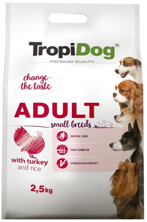 Tropidog Premium indyk adult małe rasy 2,5 kg