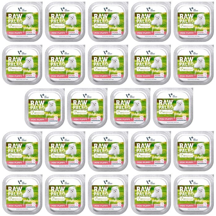 VetExpert Raw Paleo wieprzowina puppy małe rasy 150 g × 24