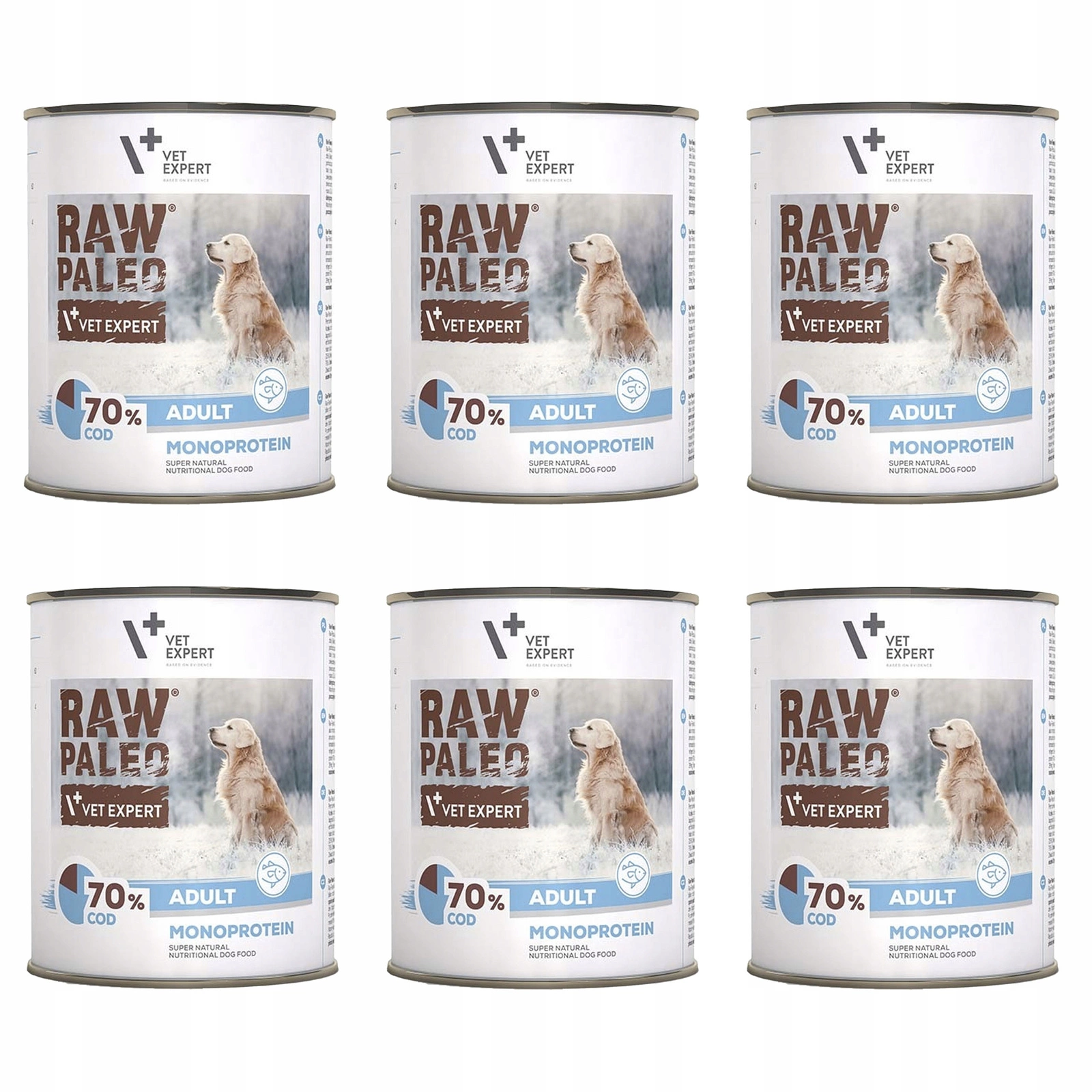 VetExpert Raw Paleo dorsz 800 g × 6