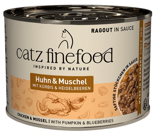 Catz Finefood Ragout kurczak i omułek z dynią w sosie 190 g