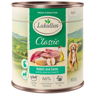Lukullus Natural dziczyzna, królik adult 800 g × 24