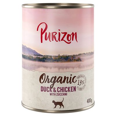 Purizon Organic kaczka z cukinią, kurczak z cukinią adult 400 g × 12