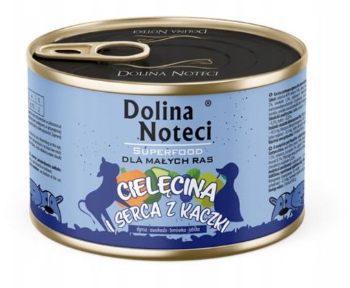 Dolina Noteci Superfood cielęcina, kaczka adult małe rasy 185 g