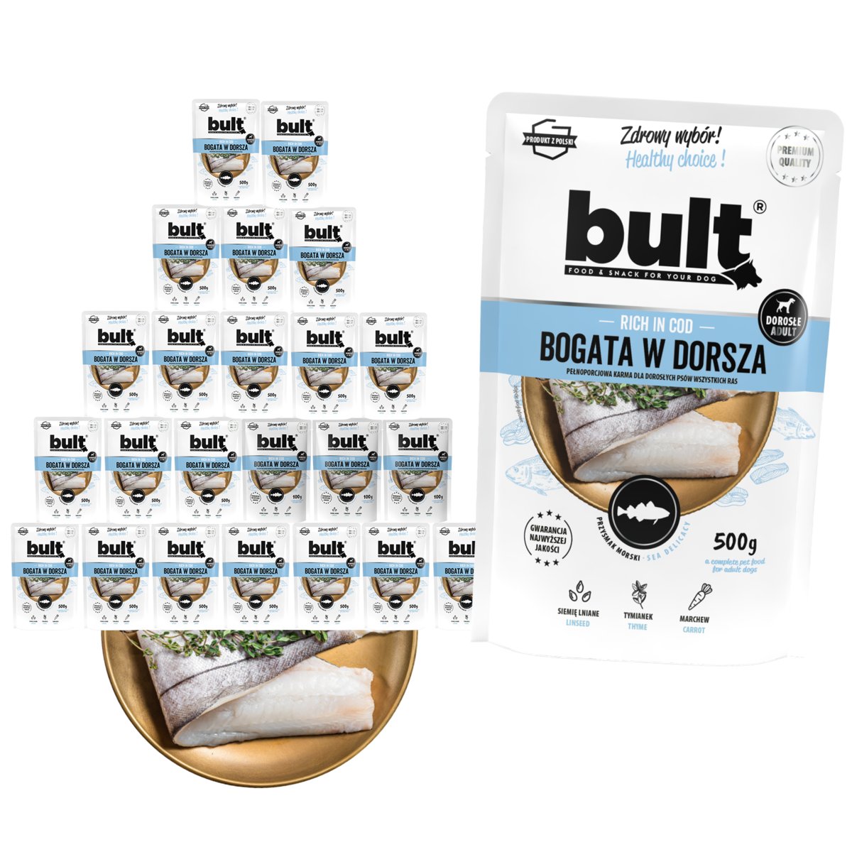 Bult Mielonka dorsz adult 500 g × 24