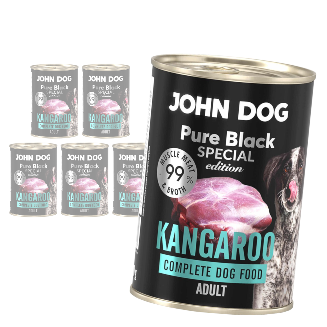 John Dog Pure Black Special Edition kangur adult 400 g × 6