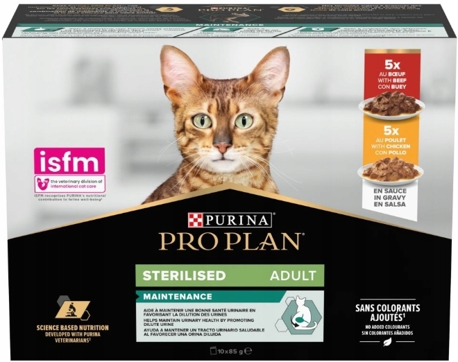 Purina Pro Plan Sterilised mix smaków w sosie adult 85 g × 10