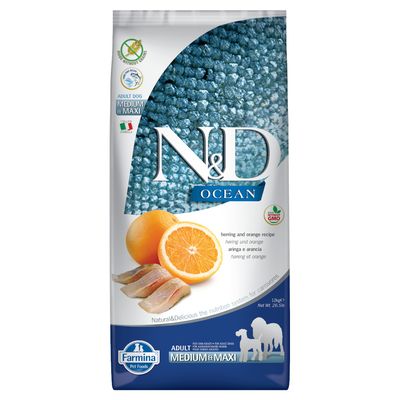 Farmina N&D Ocean śledź adult średnie rasy, duże rasy 12 kg
