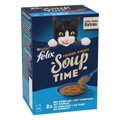 Purina Felix Soup Time mix smaków w sosie adult 48 g × 6