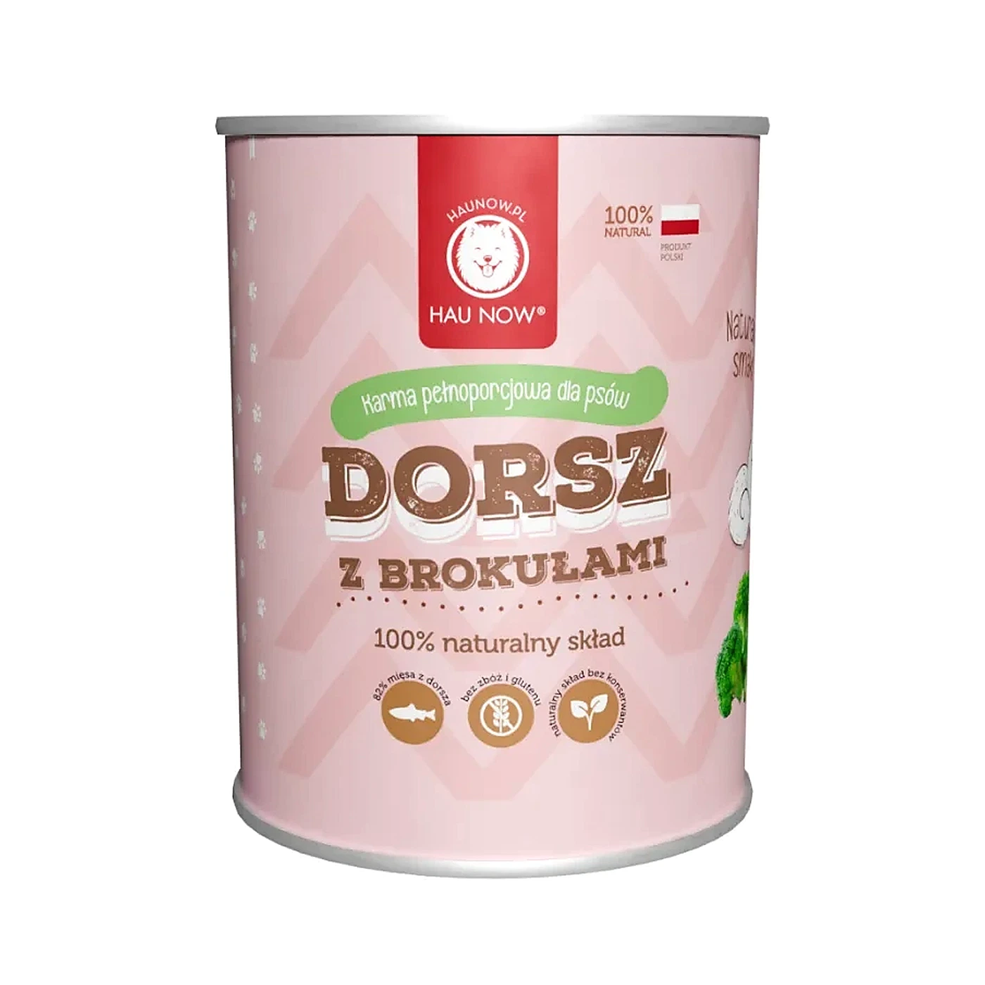 Hau Now dorsz z brokułami adult 400 g