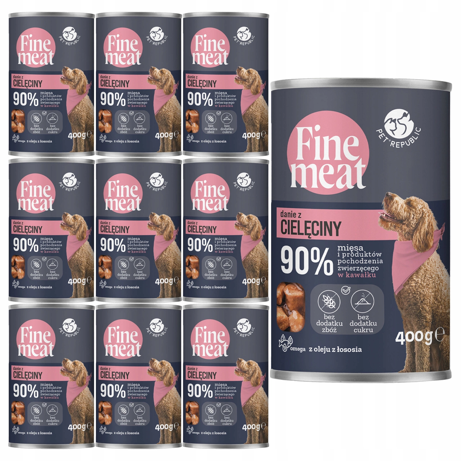 Pet Republic Fine Meat cielęcina 400 g × 10
