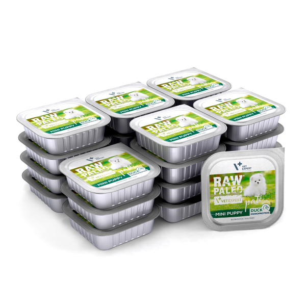 VetExpert Raw Paleo kaczka junior małe rasy 150 g × 24