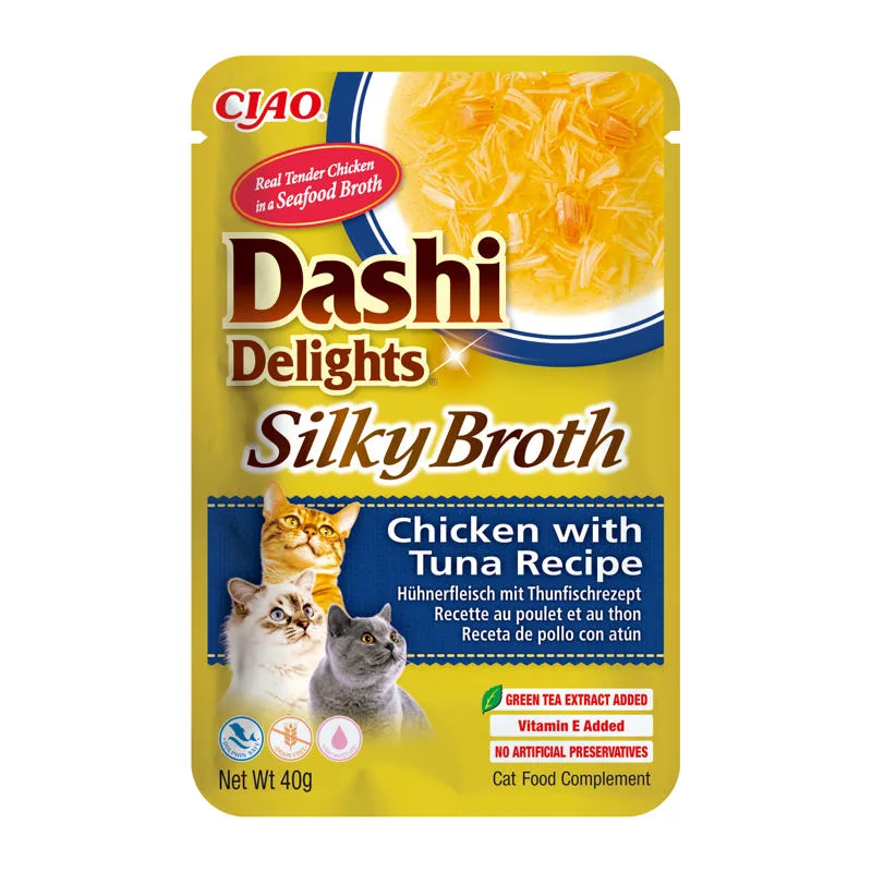 Inaba Dashi Delights Digestive kurczak, tuńczyk w bulionie 40 g