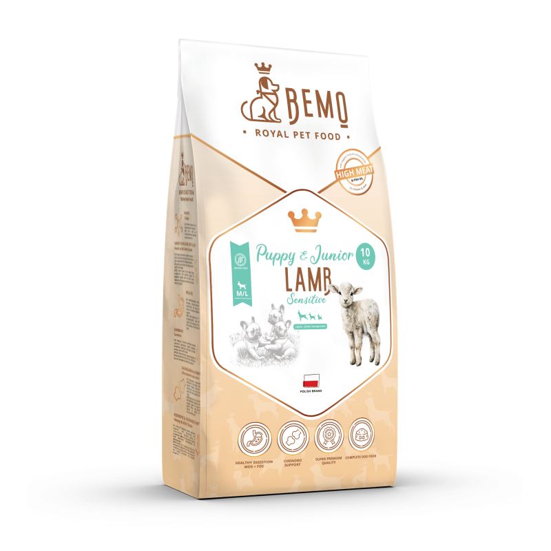 Bemo Puppy & Junior Sensitive jagnięcina dla ras małych i średnich 10 kg