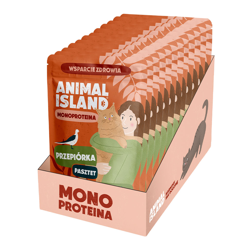 Animal Island Digestive Skin & Coat przepiórka w bulionie 100 g × 10