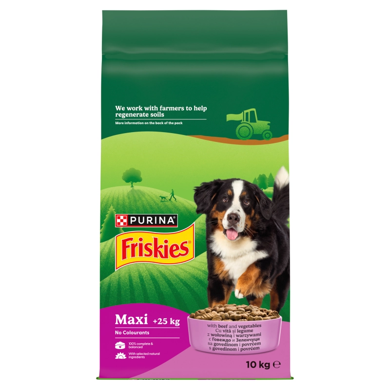 Purina Friskies Maxi wołowina adult duże rasy 10 kg