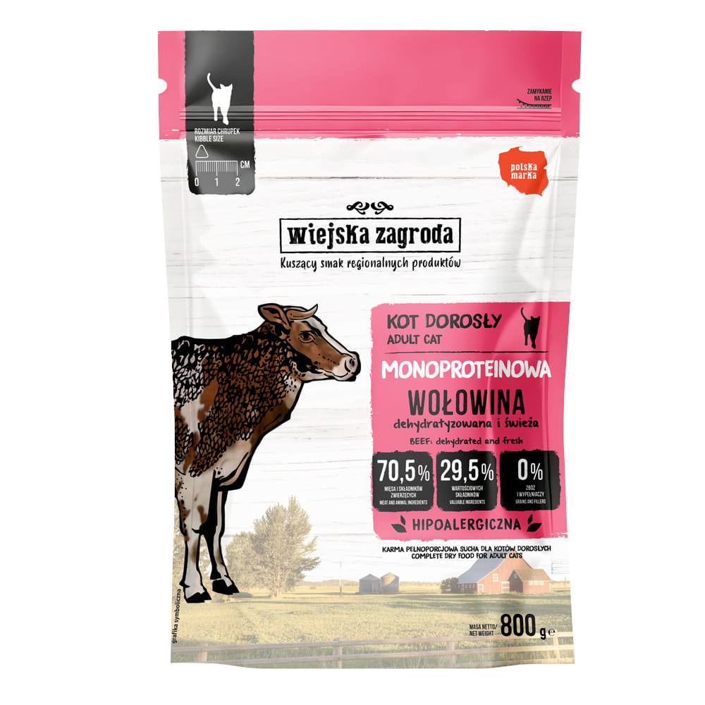 Wiejska Zagroda wołowina adult 800 g