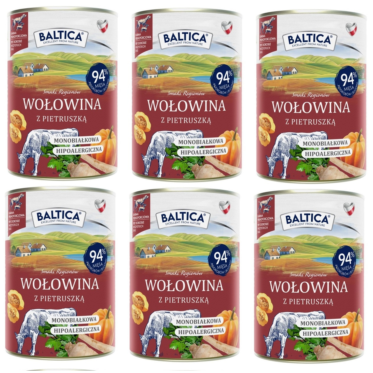 Baltica wołowina z pietruszką 400 g × 6