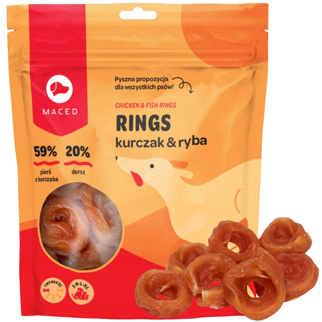 Maced Rings kurczak, ryba 500 g