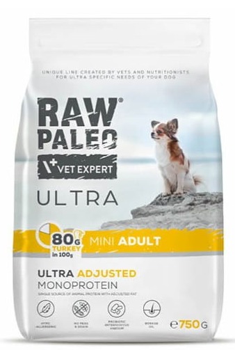 VetExpert Raw Paleo Ultra indyk adult małe rasy 750 g