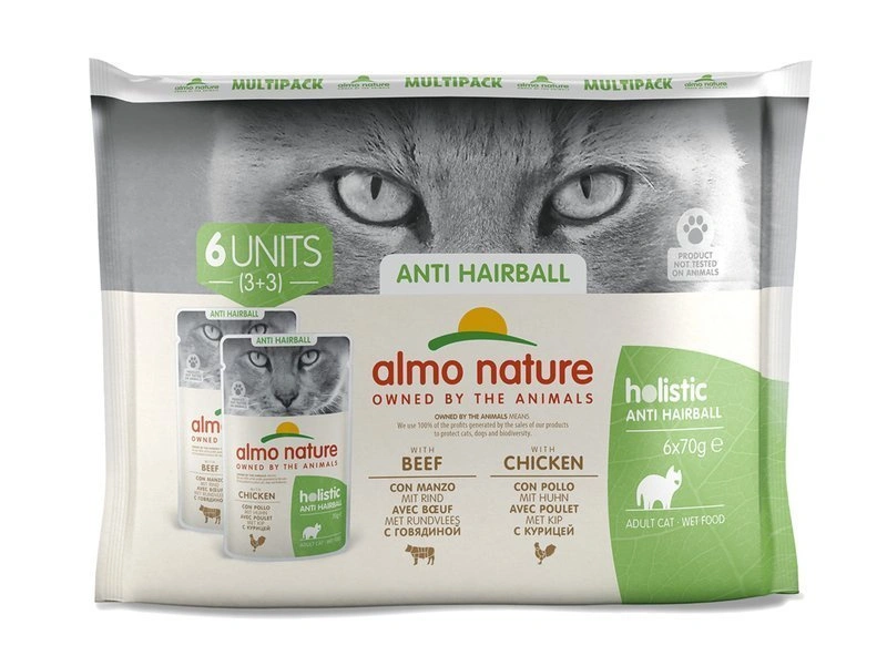 Almo Nature Functional Hairball wołowina w sosie adult 70 g × 6