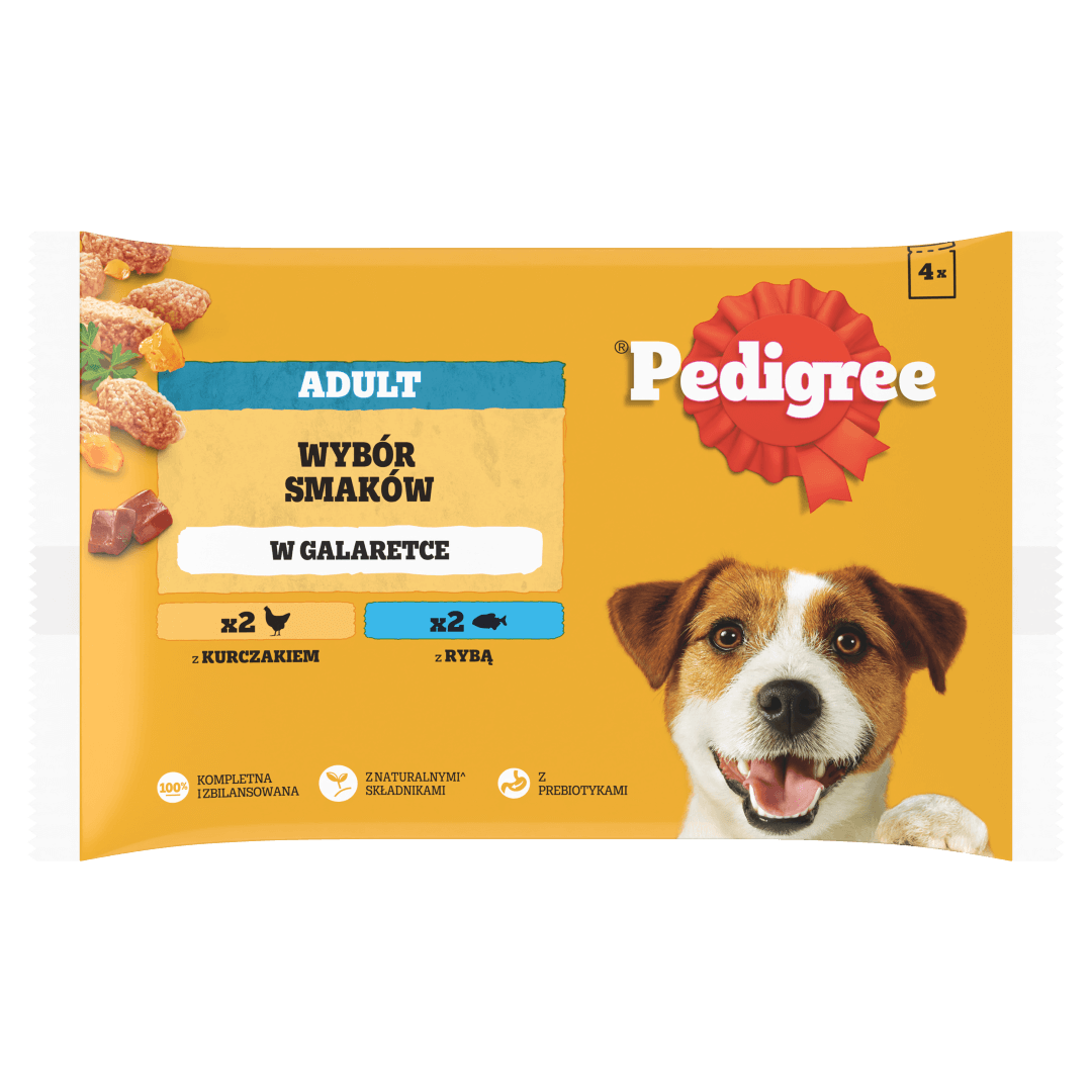 Pedigree kurczak, ryba adult 100 g × 4