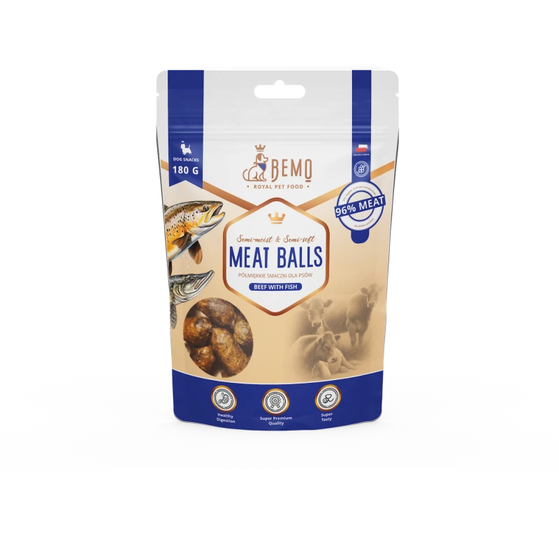 Bemo Meat Balls wołowina, ryby 180 g