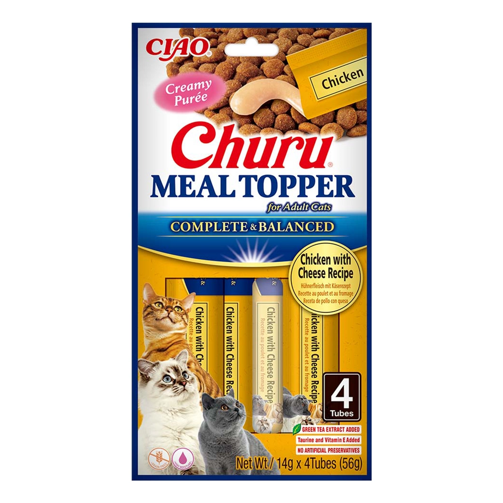 Inaba Meal Topper kurczak, ser adult 14 g × 4