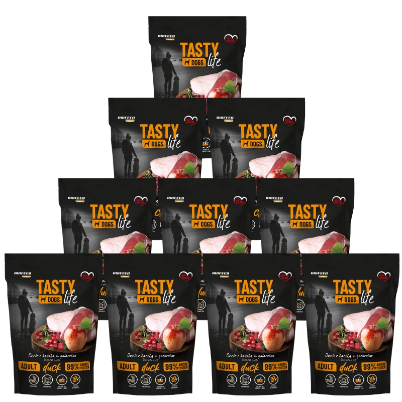 BioFeed Tasty Dogs Life kaczka adult 150 g × 10