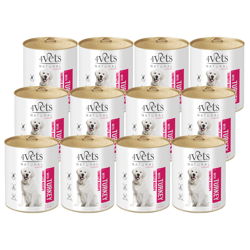 4Vets Natural indyk adult 800 g × 12
