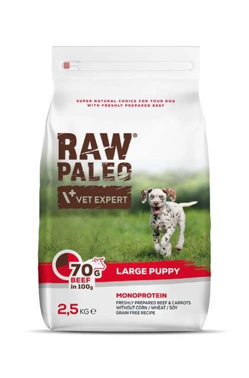 VetExpert Raw Paleo wołowina puppy duże rasy 2,5 kg