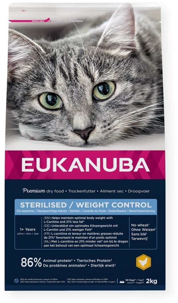 Eukanuba Sterilised Light kurczak adult 2 kg