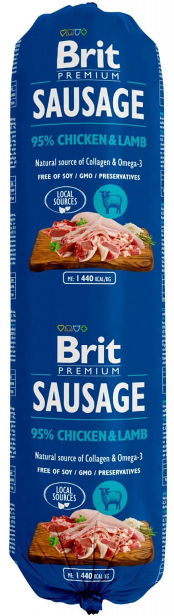 Brit Sausage jagnięcina, kurczak adult 800 g