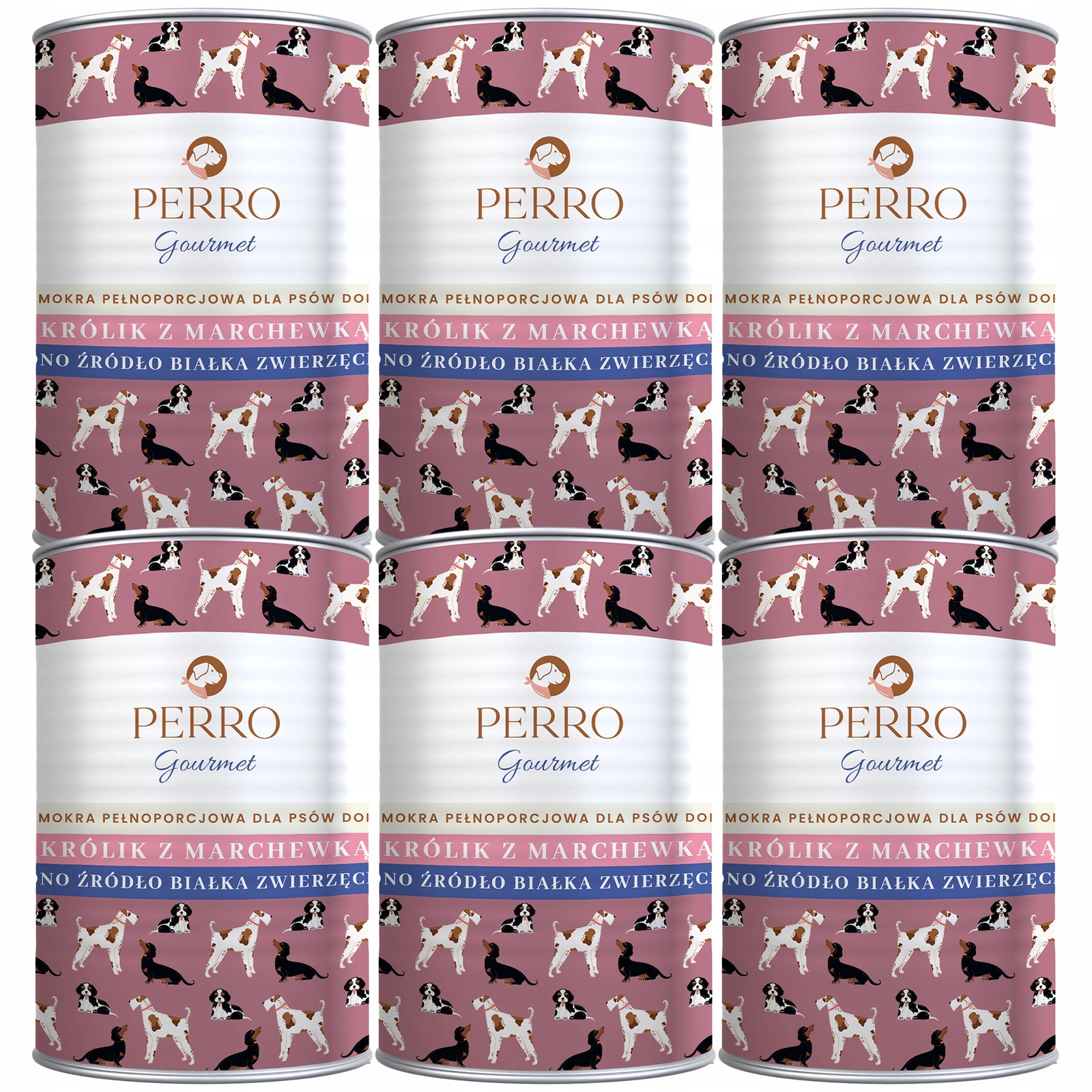 Perro Gourmet królik z marchewką adult 400 g × 6