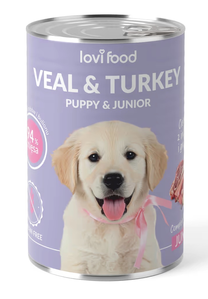 John Dog cielęcina, indyk puppy 400 g