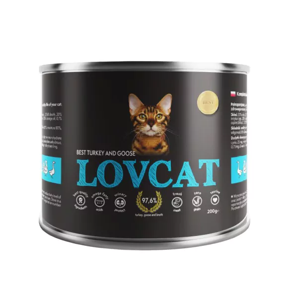Lovcat Best indyk z gęsią w bulionie 200 g