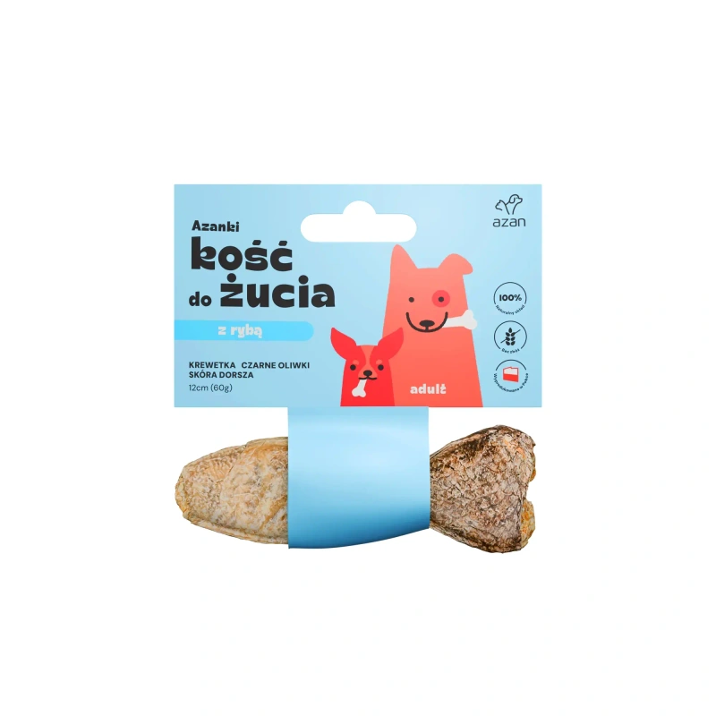 Azanki dorsz, krewetka ze skórą dorsza adult 60 g