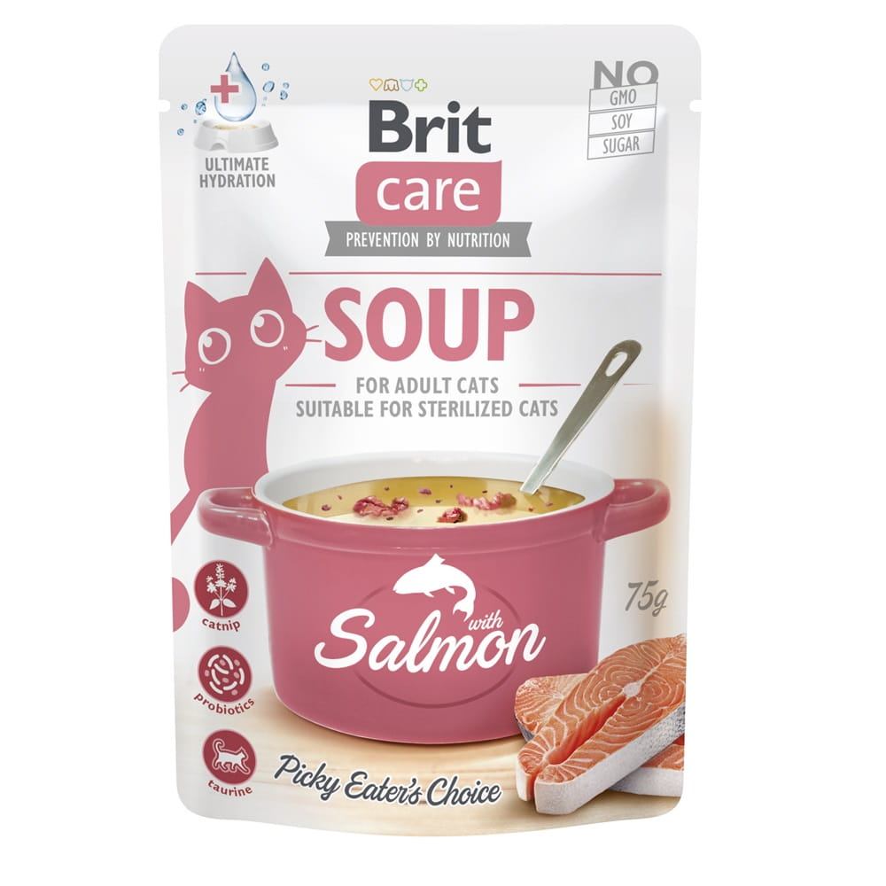 Brit Care łosoś w bulionie adult 75 g × 15