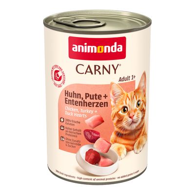 Animonda Carny Sensitive kurczak, indyk, kaczka kawałki adult 400 g × 6