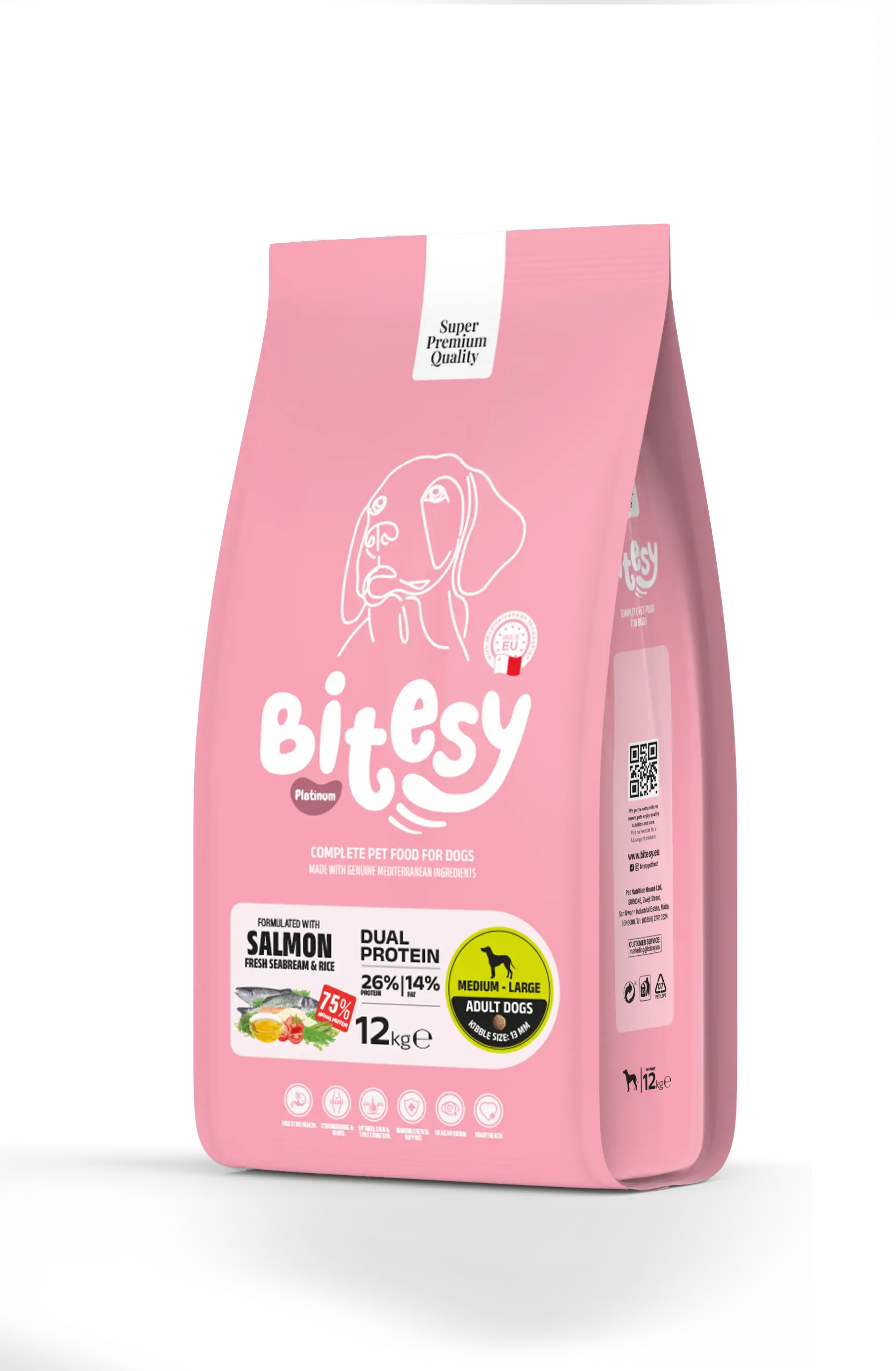 Bitesy Dual Protein ryba morska, łosoś 12 kg