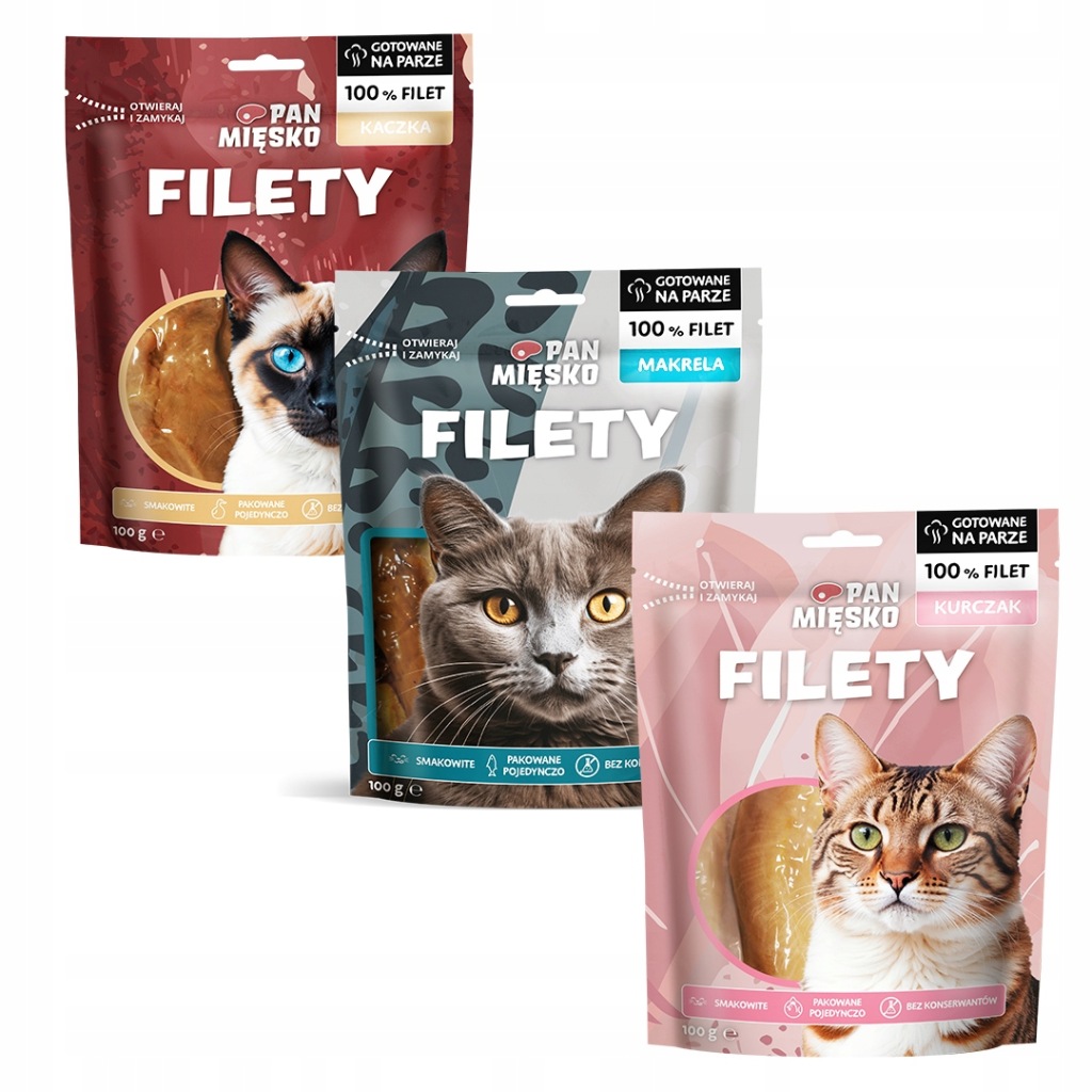 Pan Mięsko Filety mix smaków kawałki 100 g × 3