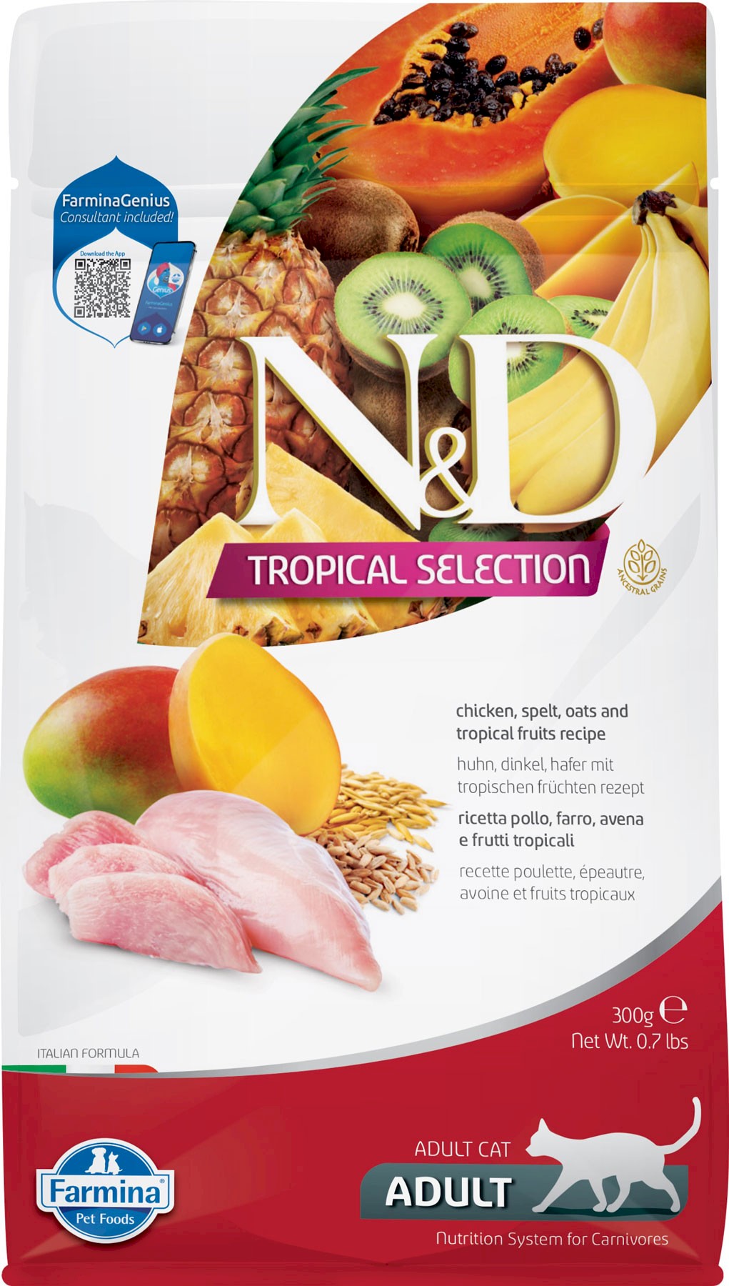 Farmina N&D Tropical Selection Sterilised kurczak z orkiszem i owsem adult 300 g
