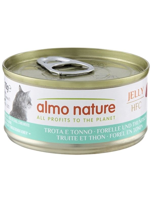 Almo Nature Hfc Jelly pstrąg, tuńczyk w galaretce 70 g