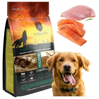 Ambrosia indyk, łosoś senior 12 kg