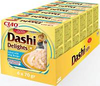 Inaba Ciao Dashi Delights kurczak, przegrzebek w bulionie 70 g × 6