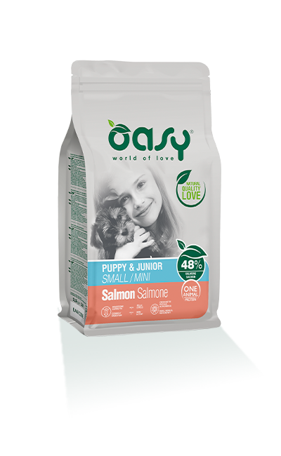 Oasy One Animal Protein łosoś puppy małe rasy 2,5 kg