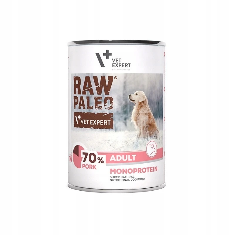 VetExpert Raw Paleo wieprzowina adult 400 g